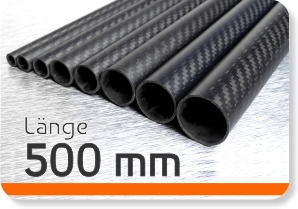 Carbon Rohre Länge 500 mm