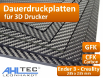 3D Drucker Dauerdruckplatte für Ender 3 Creality 235 x 235mm - ABS PLA PETG HIPS Filament
