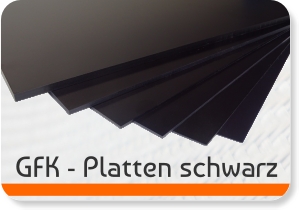 Glasfaser Platten schwarz