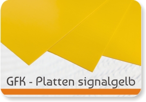 Glasfaser Platten signalgelb