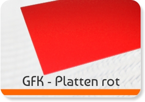 Glasfaser Platten rot