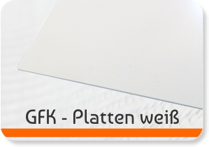 Glasfaser Platten weiß
