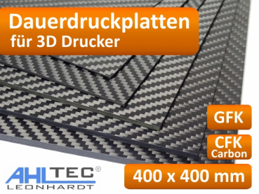 3D Drucker Dauerdruckplatte für 400 x 400mm - ABS PLA PETG HIPS Filament
