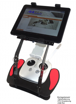 SET1 DJI Phantom 4 - in CARBON - mit Senderpult, FPV Erweiterung & Tablethalterung