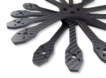 Carbon Platte 5mm / FPV Qualität / Köper Voll Carbon / Größe wählbar