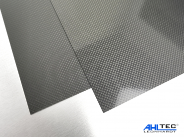 Carbon Platte - Leinen Hochglanz - 480 x 280 mm 0,5 mm