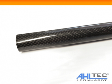 !!!Sonderangebot!!! Carbon Rohr - Hochglanz Leinen - 25 mm x 23 mm x 2000 mm