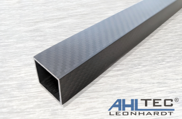 Quadratrohr - Vierkantrohr - Seidenmatt - 30 mm x 30 mm - Innendurchmesser 26 mm - Länge 1000 mm