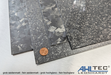 FORGED Carbon Platte 2mm / Struktur grob / Hochglanz