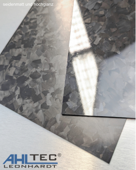 Preview: FORGED Carbon Platte 3mm / Struktur fein / Hochglanz