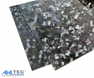 Carbon Platte - FORGED Carbon grob - Hochglanz - 600 x 500 mm 2,0 mm