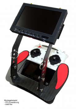 SET3 Yuneec Q500 - in CARBON - mit Senderpult, FPV Erweiterung für Monitore