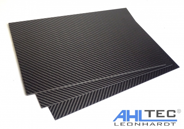 AHLtec Carbon-Rohr 30 Mm – Hochglanz, 3K Köper, Länge Wählbar (330/500/1000 Mm), Wandstärke 1 Mm