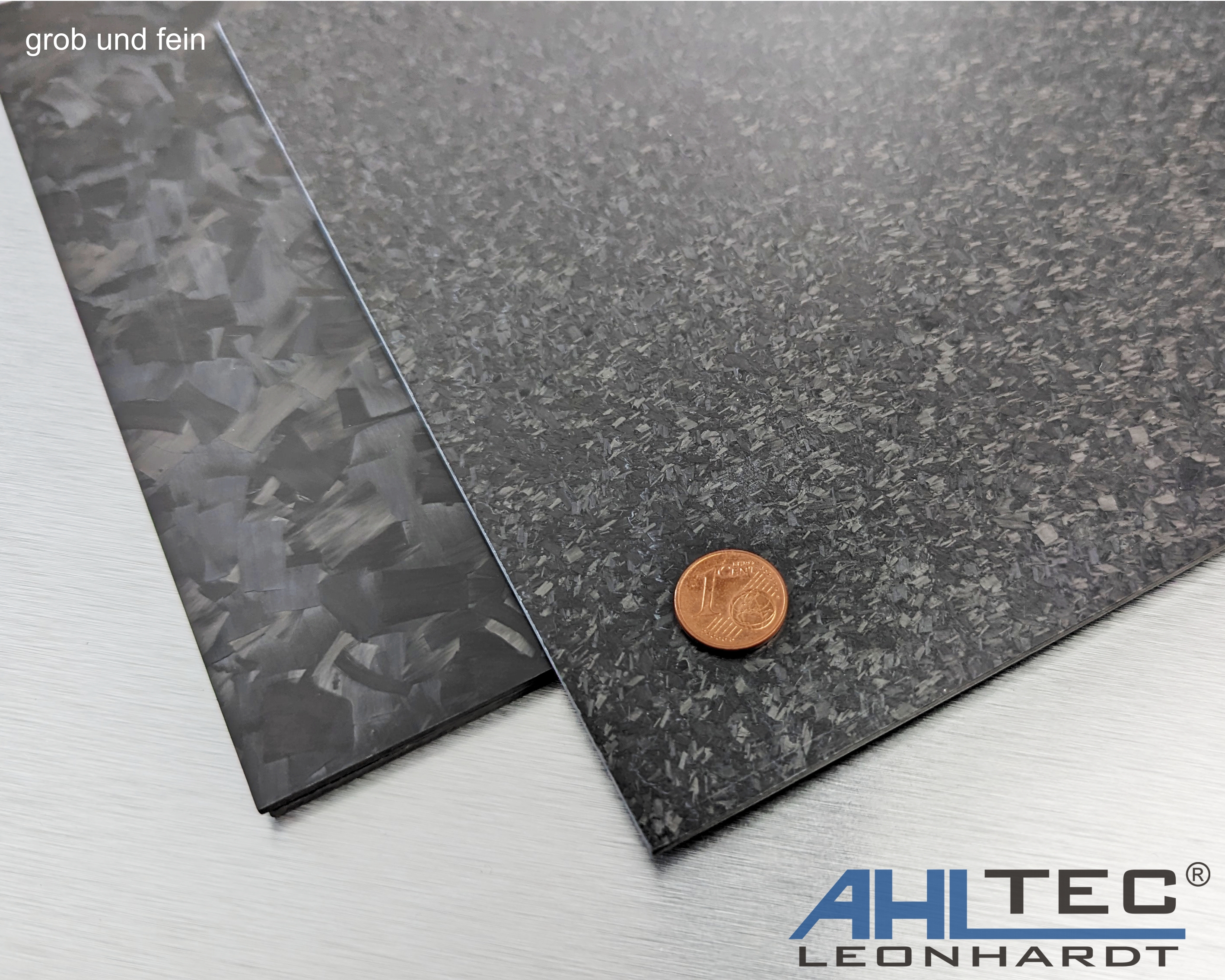 AHLtecshop - FORGED Carbon Platte 1mm / Struktur grob / Hochglanz