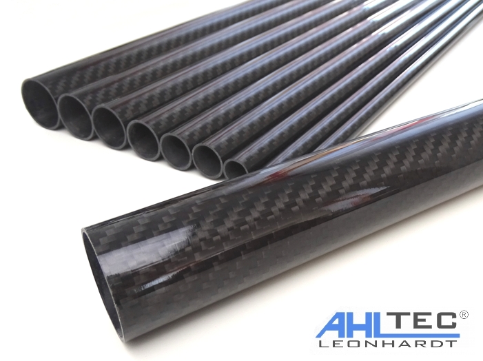 AHLtecshop - Carbon Rohr Hochglanz 30 mm x 28 mm x 500 mm