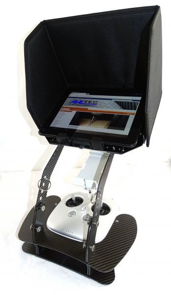 SUN1 DJI Phantom 4 - in CARBON - mit Senderpult, FPV Erweiterung, Tablethalterung & Sonnenschutz