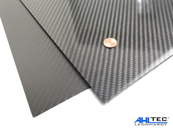1,7 mm  Hochglanz Carbon-Platte 300 x 90 mm CFK Kohlefaser 