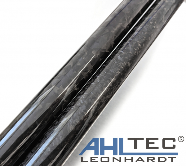 Forged Carbon Rohr - Hochglanz Fein - 25 mm x 23 mm x 1000 mm