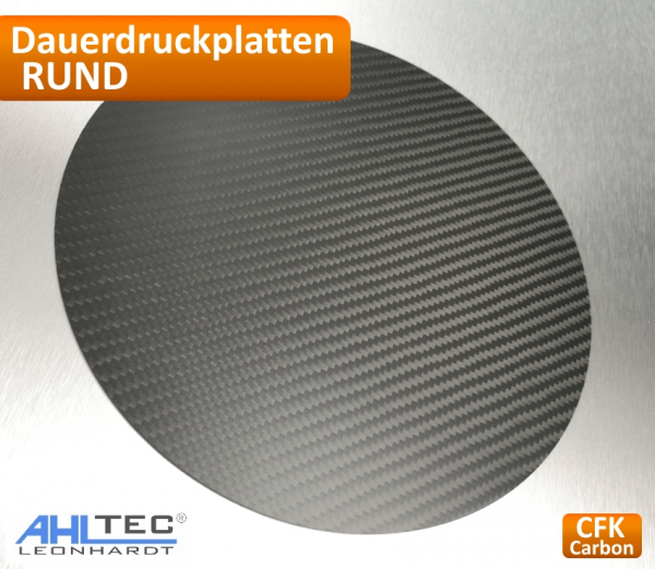 Runde Carbon 3D Druck Dauerdruckplatte  für ABS PLA PETG HIPS PMMA Filament Druckplatte