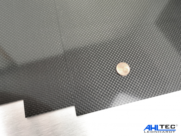 Carbon Platte - Leinen Hochglanz - 600 x 500 mm 3,0 mm