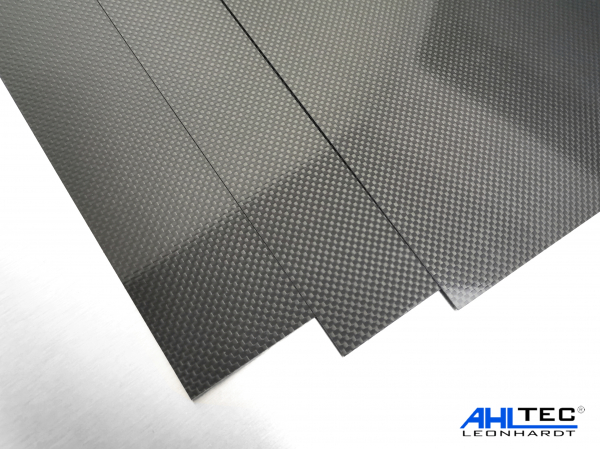 Carbon Platte - Leinen Hochglanz - 600 x 500 mm 3,0 mm