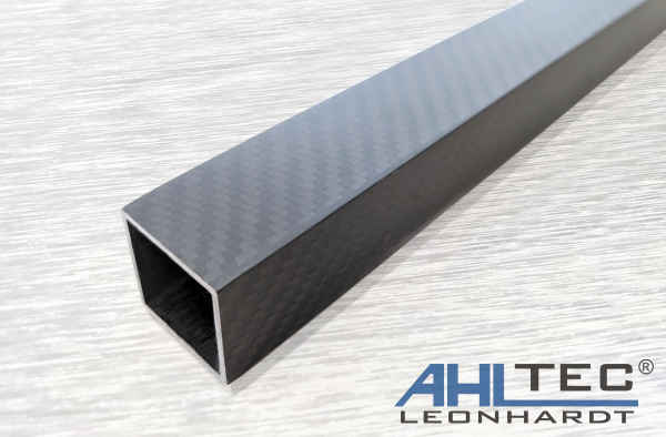 Quadratrohr - Vierkantrohr - Seidenmatt - 30 mm x 30 mm - Innendurchmesser 26 mm - Länge 1000 mm