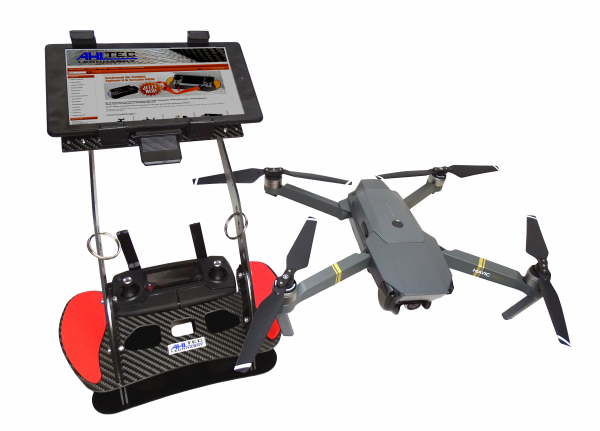 SET2 DJI MAVIC PRO & AIR & SPARK - in CARBON - mit Senderpult, FPV Erweiterung & Tablethalterung
