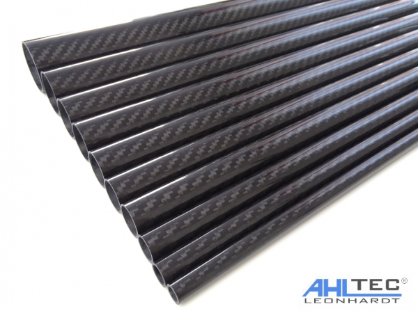 Carbon Rohr Hochglanz 5 mm x 4 mm x 1000 mm
