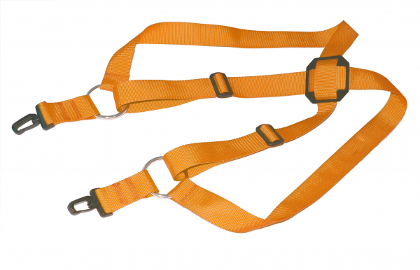 Komfort Kreuzgurt für Senderpulte in Orange